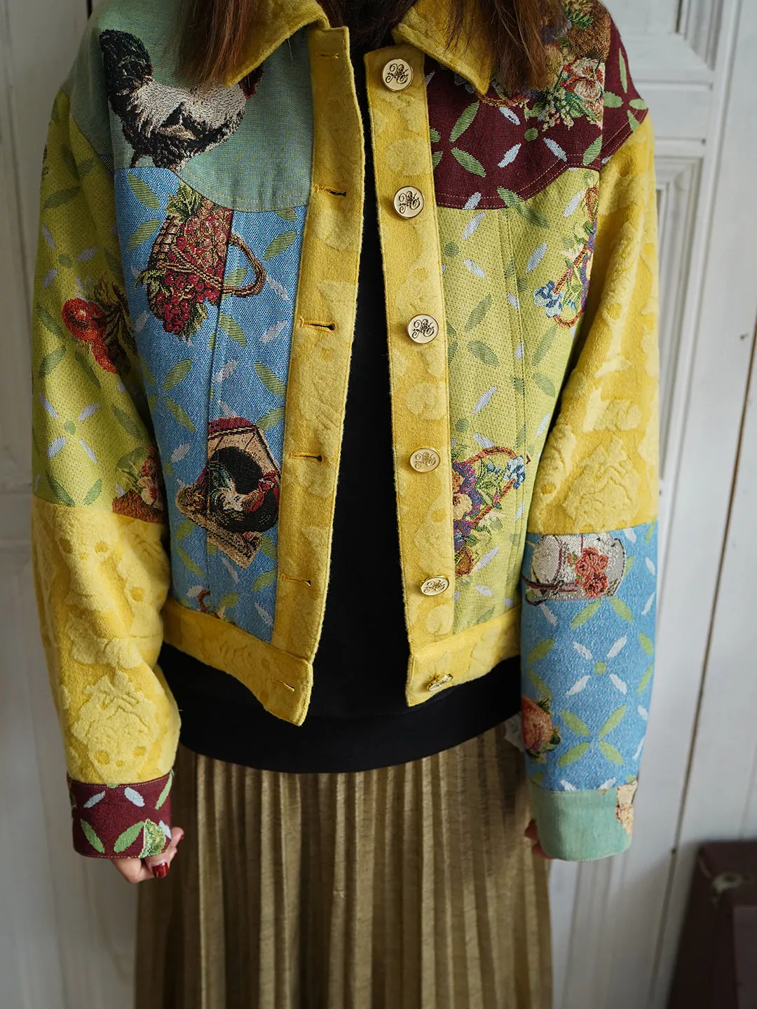 Unlogical Poem Cottage Style Patchwork Jacket