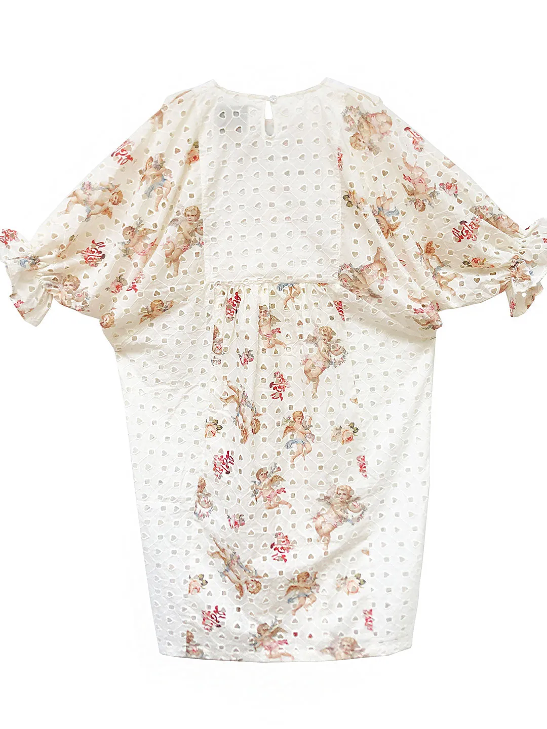 Unlogical Poem Vintage style Illustration Lace Patchwork Dress