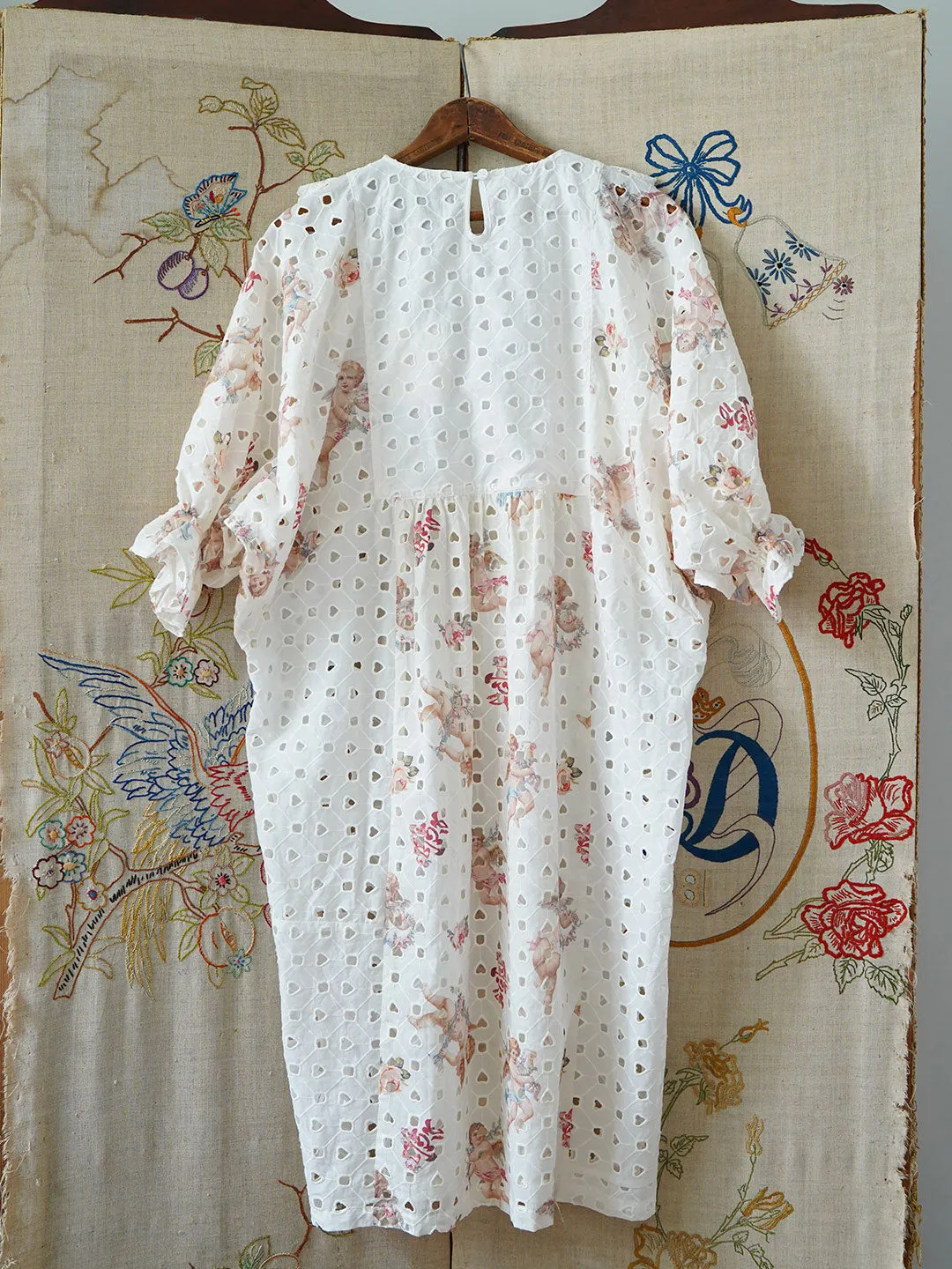 Unlogical Poem Vintage style Illustration Lace Patchwork Dress