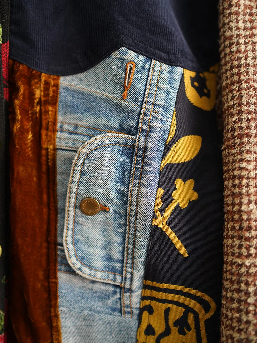 Unlogical Poem Vintage Style Patchwork Jacket