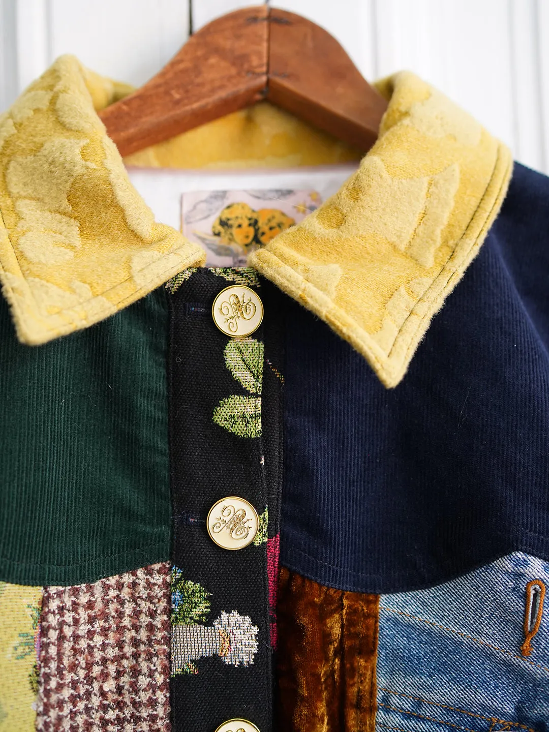 Unlogical Poem Vintage Style Patchwork Jacket