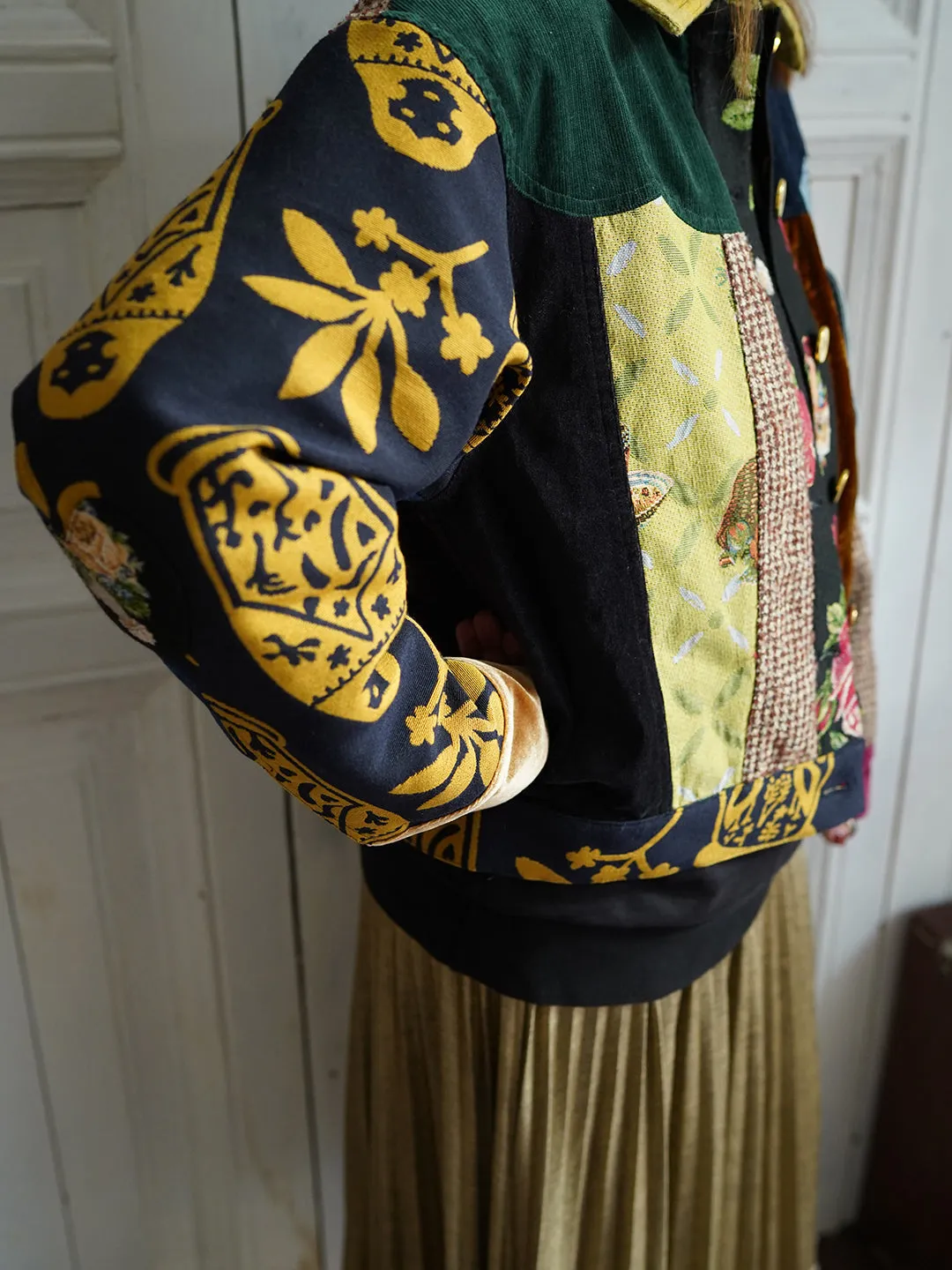 Unlogical Poem Vintage Style Patchwork Jacket