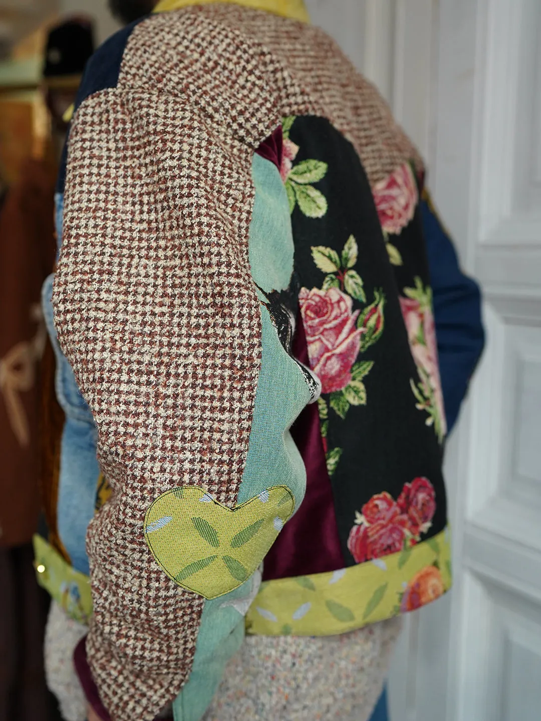 Unlogical Poem Vintage Style Patchwork Jacket
