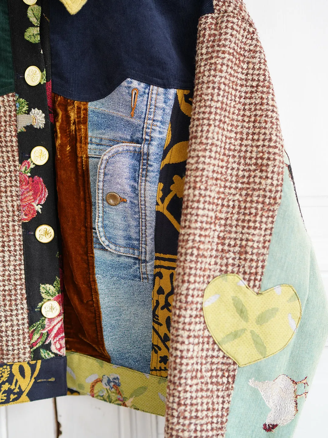 Unlogical Poem Vintage Style Patchwork Jacket