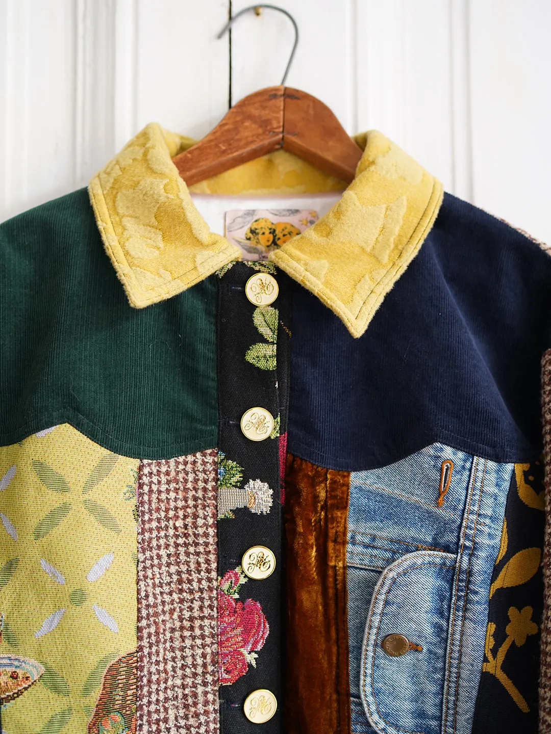 Unlogical Poem Vintage Style Patchwork Jacket