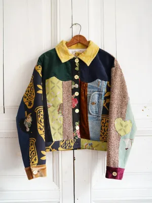 Unlogical Poem Vintage Style Patchwork Jacket
