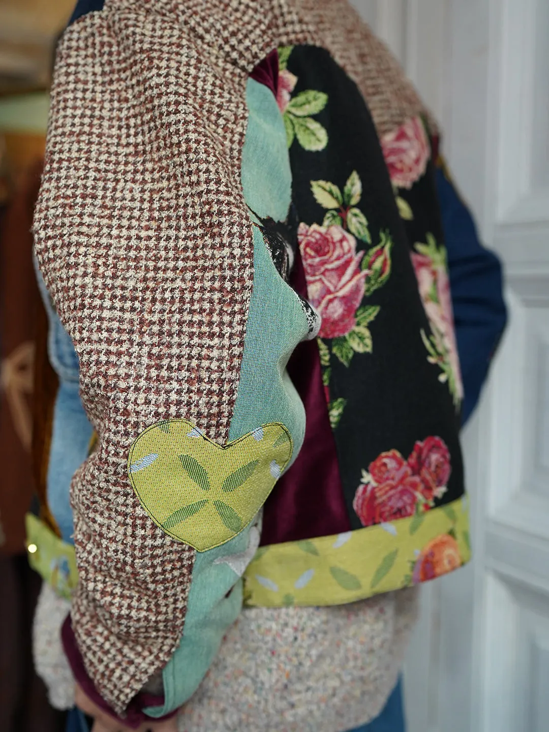 Unlogical Poem Vintage Style Patchwork Jacket