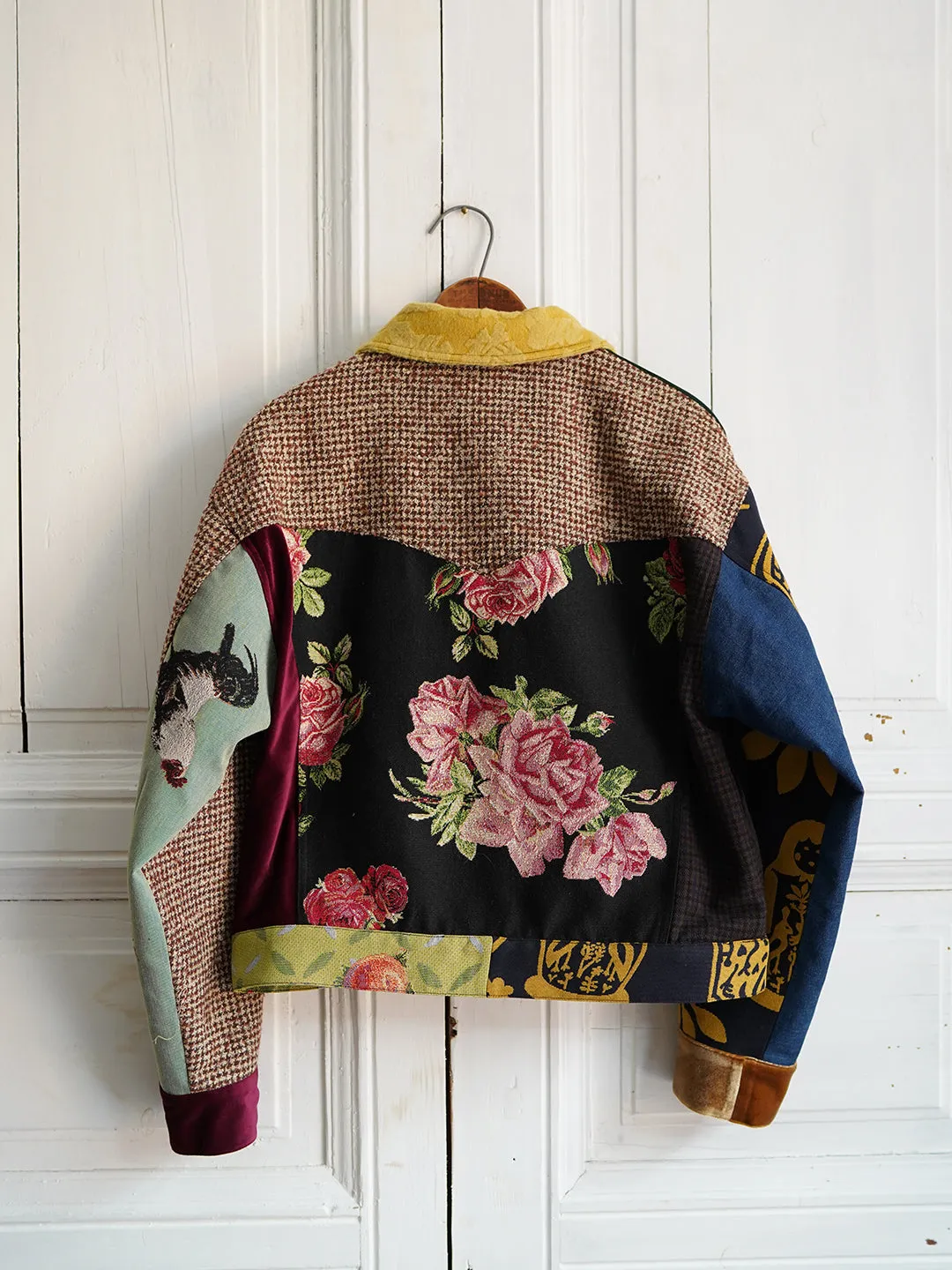 Unlogical Poem Vintage Style Patchwork Jacket