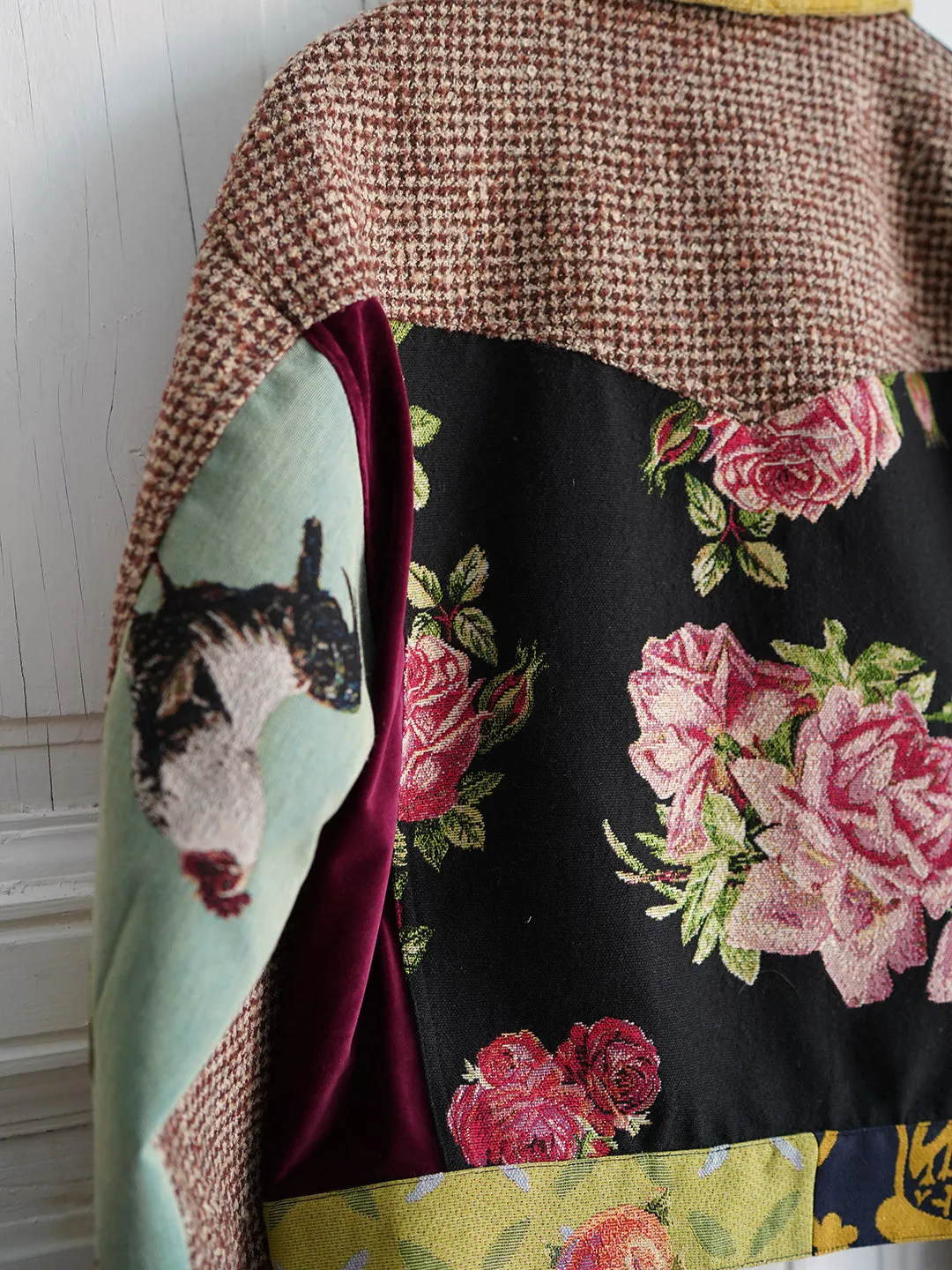 Unlogical Poem Vintage Style Patchwork Jacket
