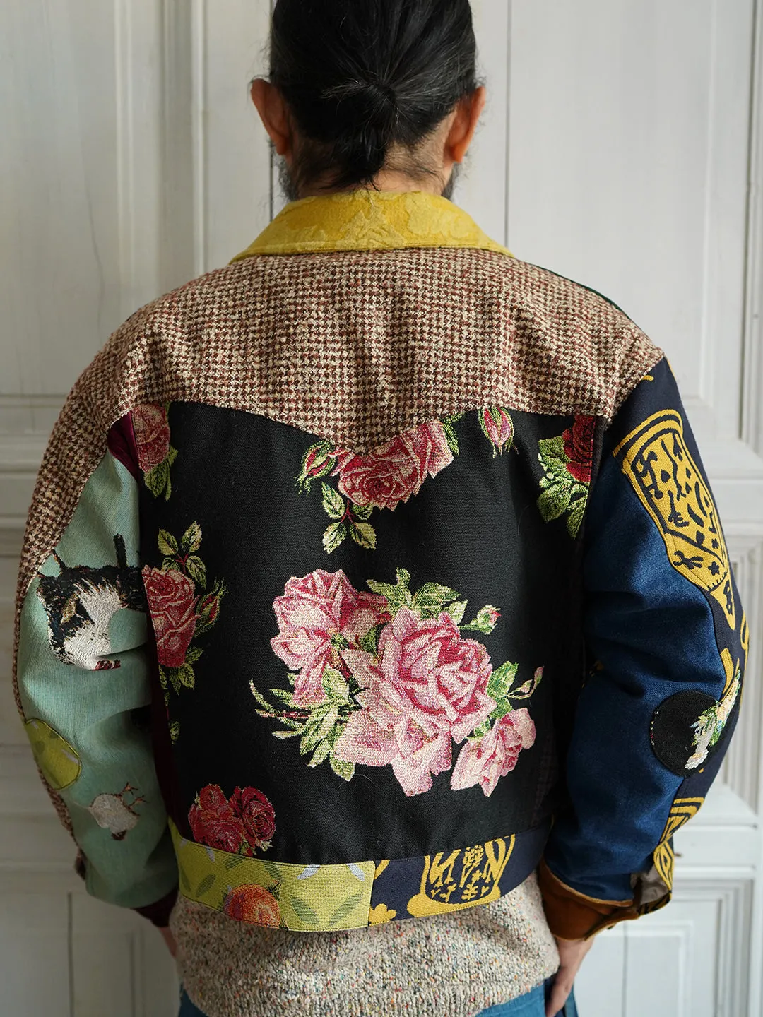 Unlogical Poem Vintage Style Patchwork Jacket