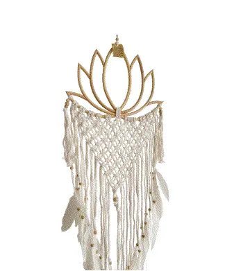 Village - Rattan Lotus & Macrame Hanger SM6