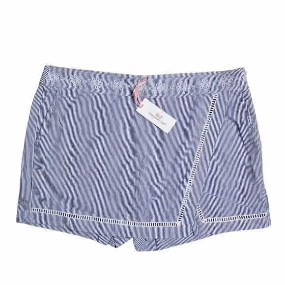 VINEYARD VINES Sandbar Stripe Embroidered Skort Womens size 14