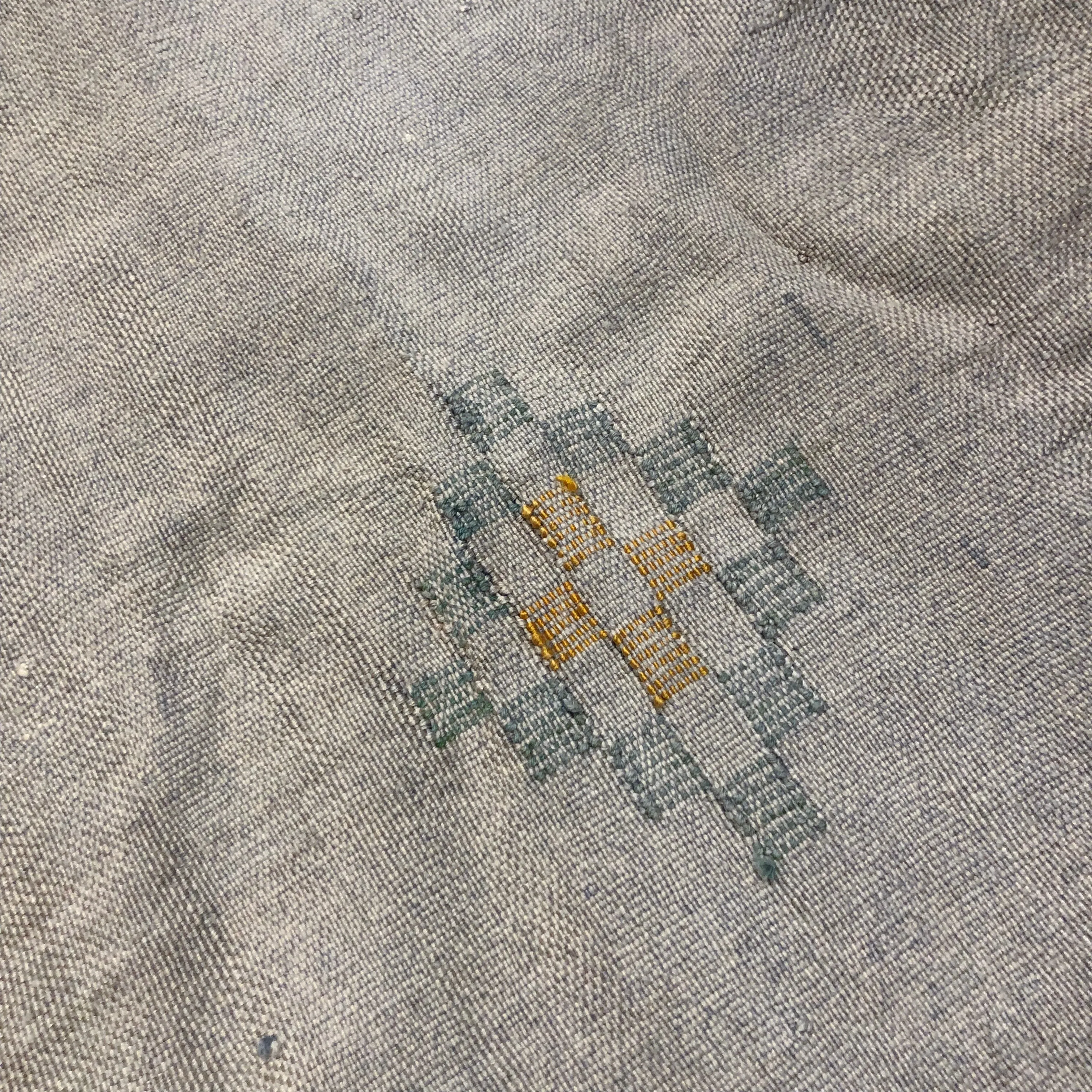 Vintage Handwoven Moroccan Cactus Fiber Rug