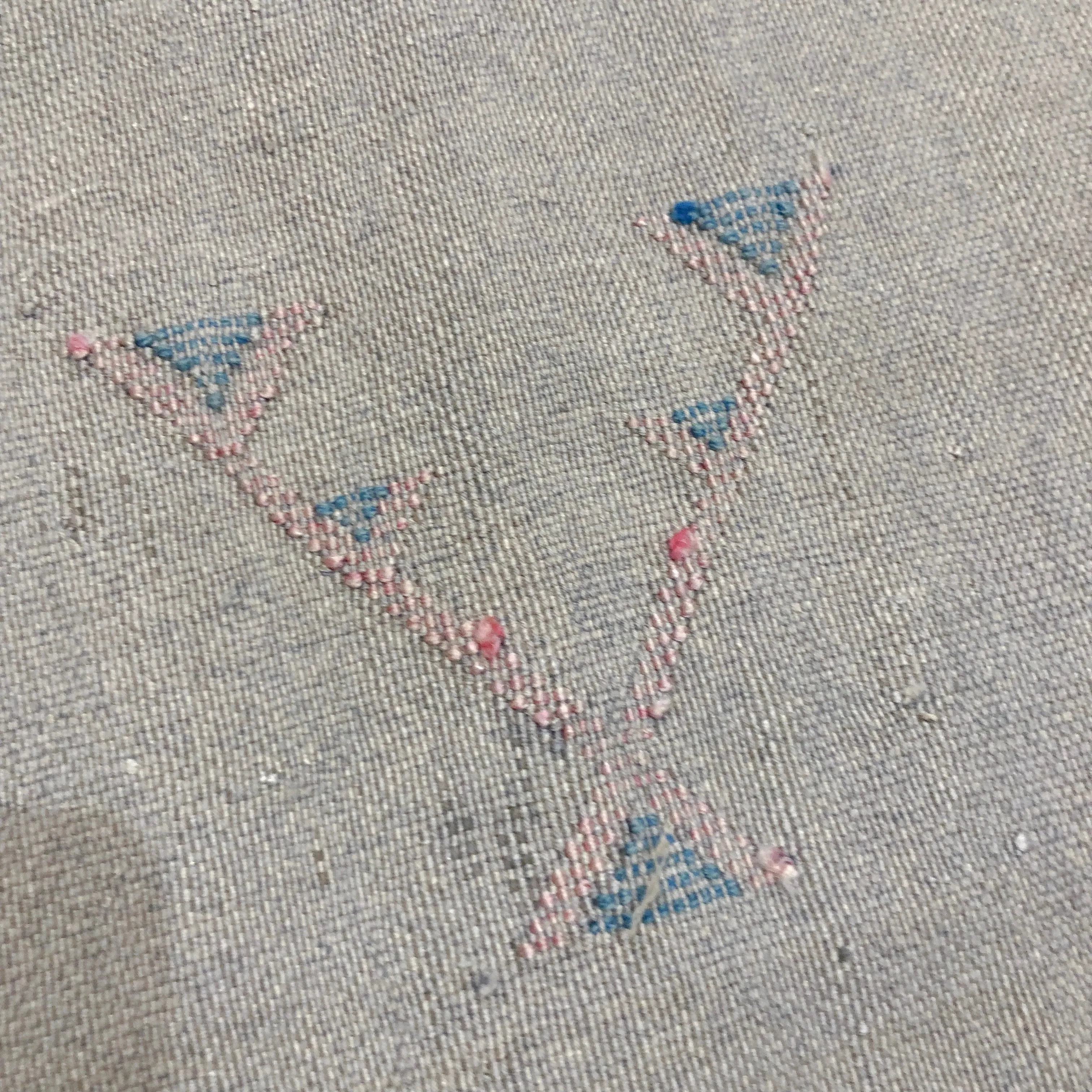 Vintage Handwoven Moroccan Cactus Fiber Rug