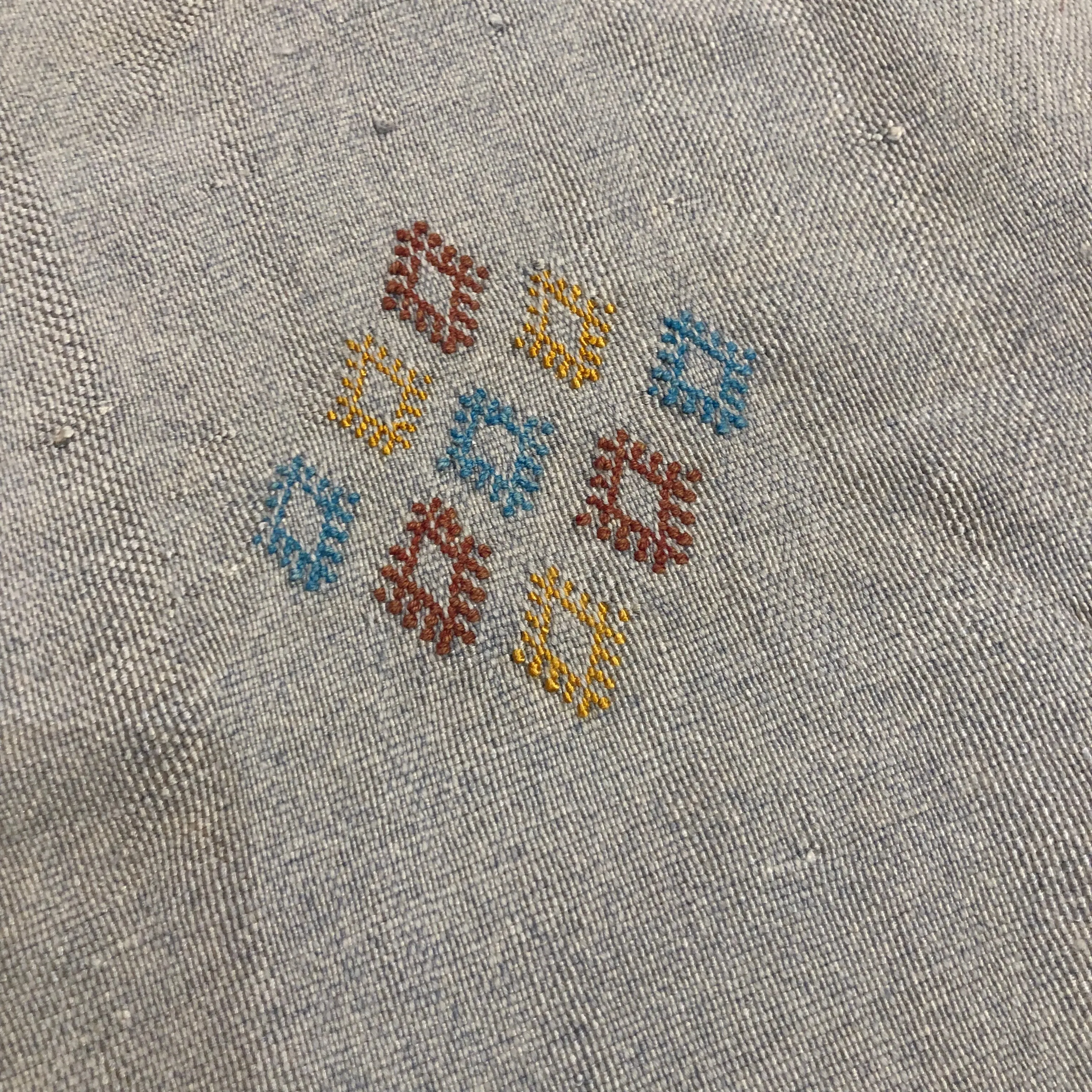 Vintage Handwoven Moroccan Cactus Fiber Rug