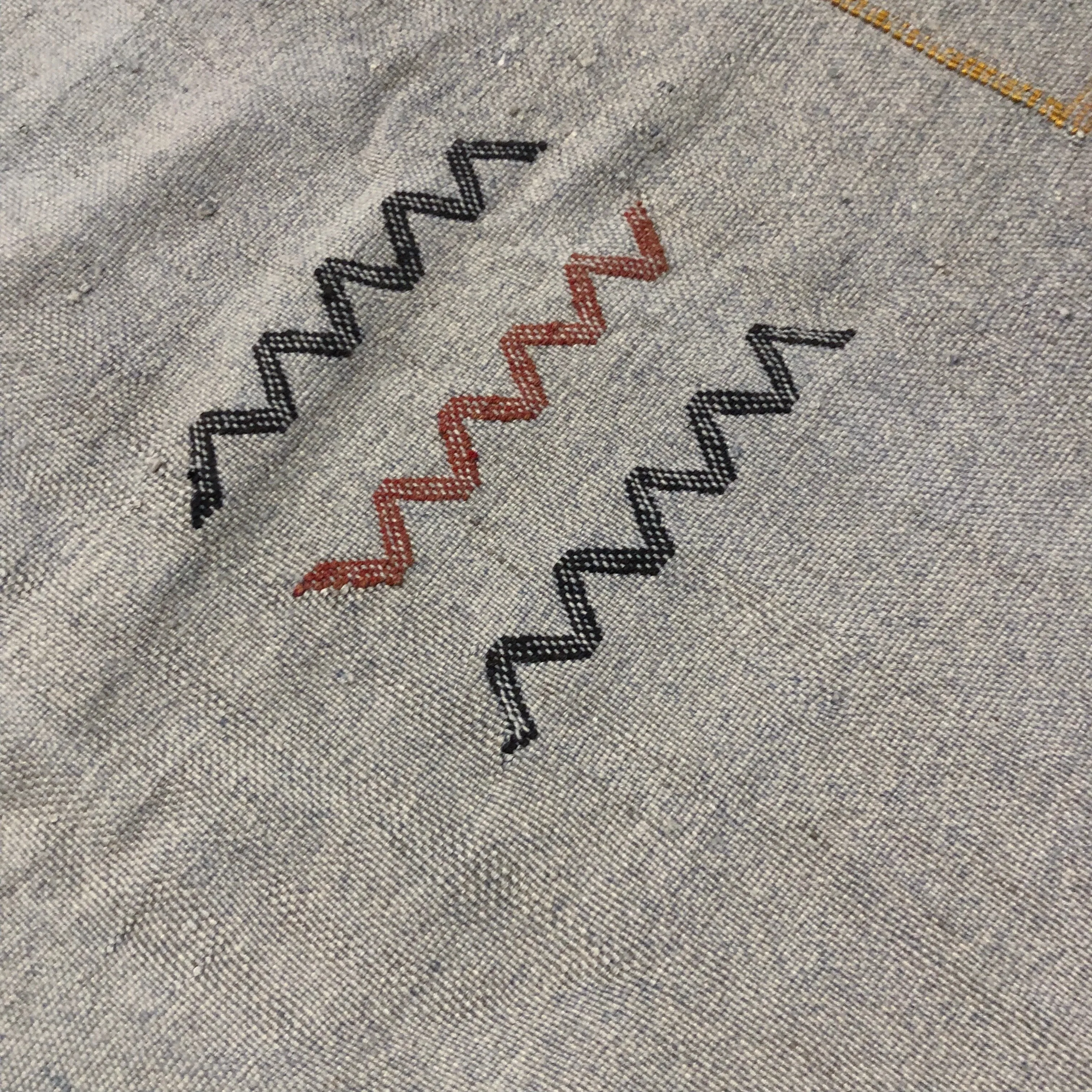 Vintage Handwoven Moroccan Cactus Fiber Rug