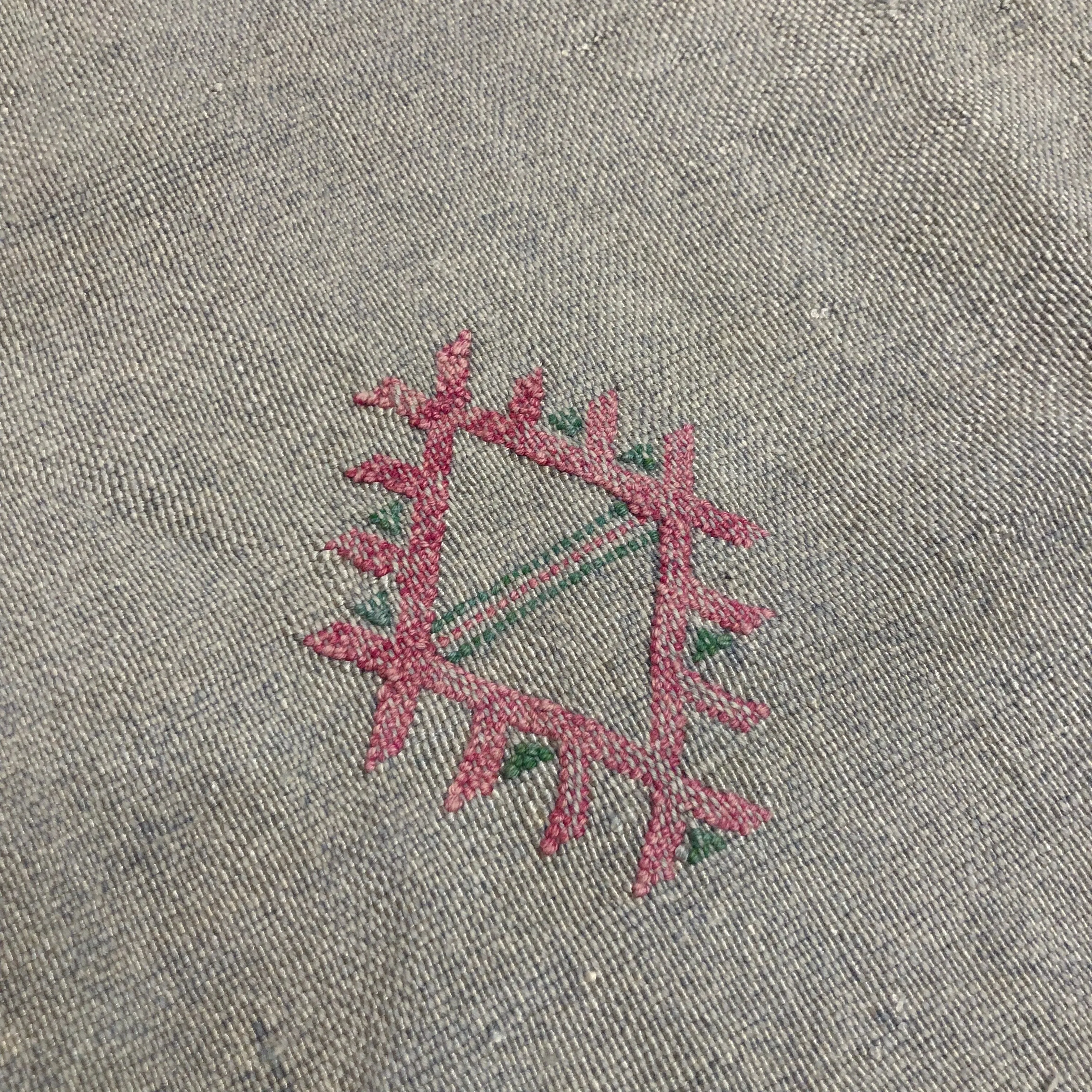 Vintage Handwoven Moroccan Cactus Fiber Rug