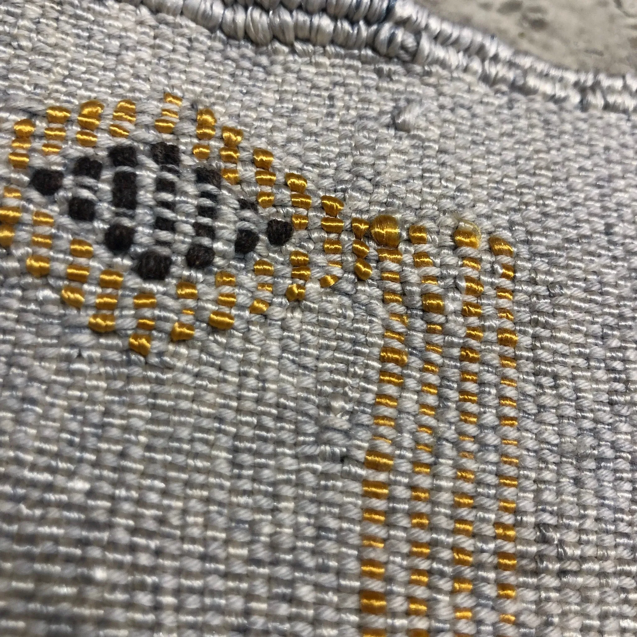 Vintage Handwoven Moroccan Cactus Fiber Rug