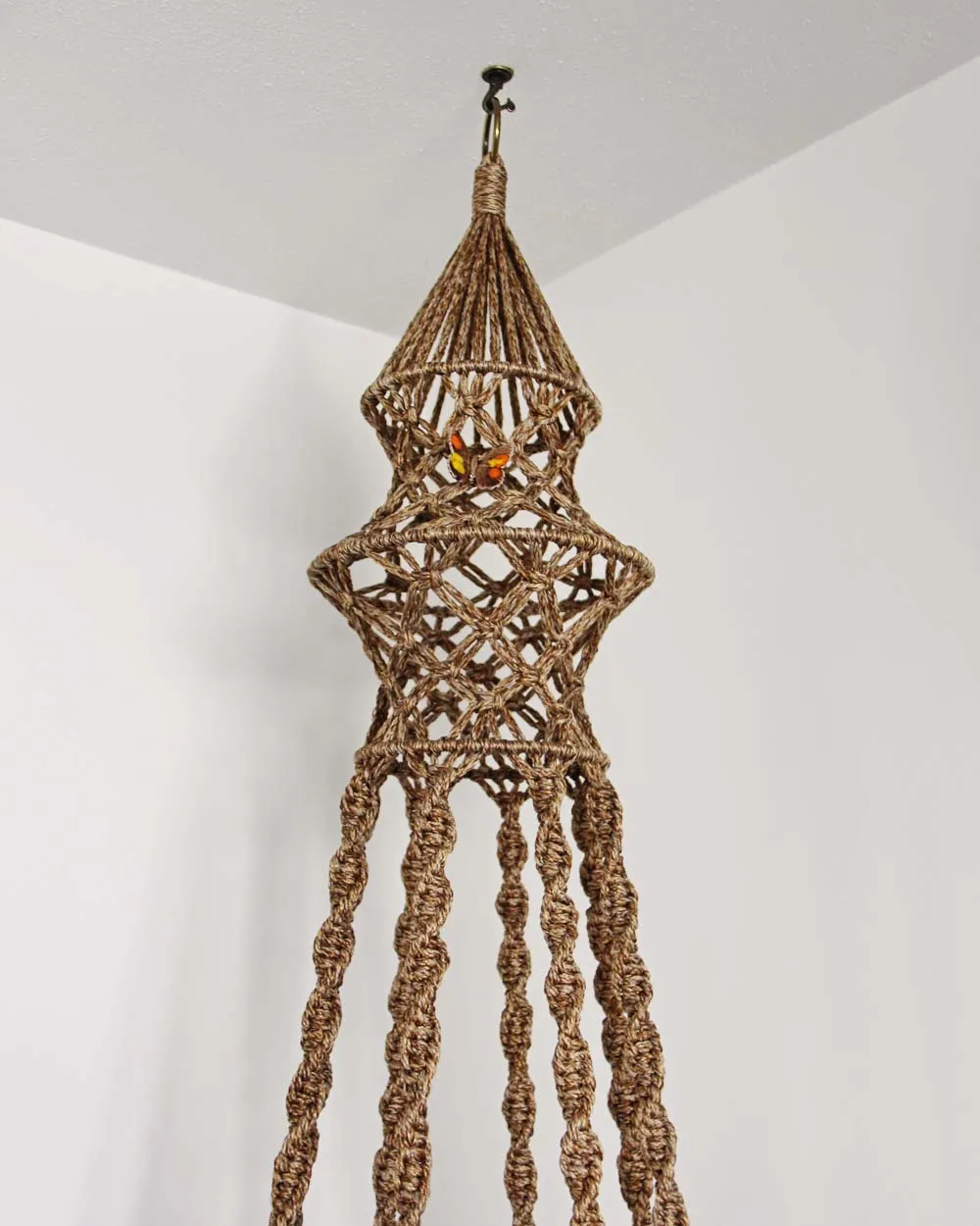 Vintage Macrame Hanging Table