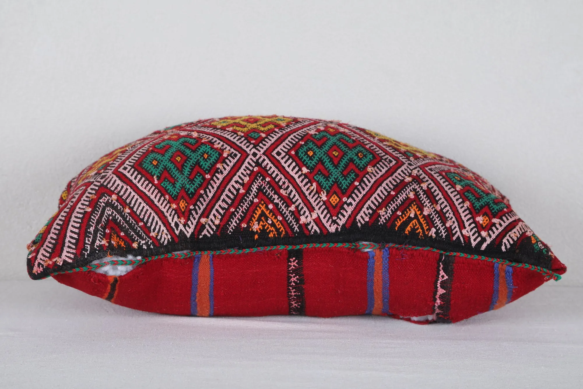 Vintage Moroccan Kilim Pillow 14.9 INCHES X 22.4 INCHES