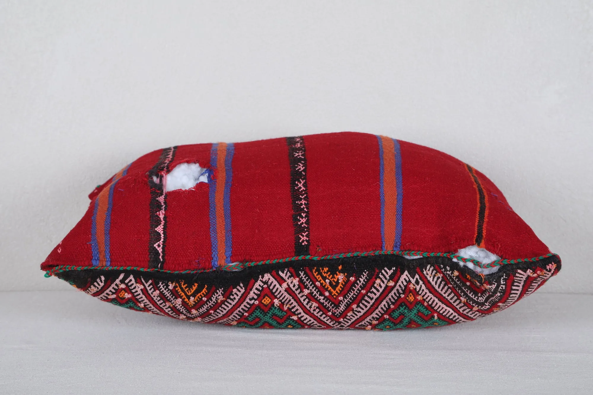Vintage Moroccan Kilim Pillow 14.9 INCHES X 22.4 INCHES
