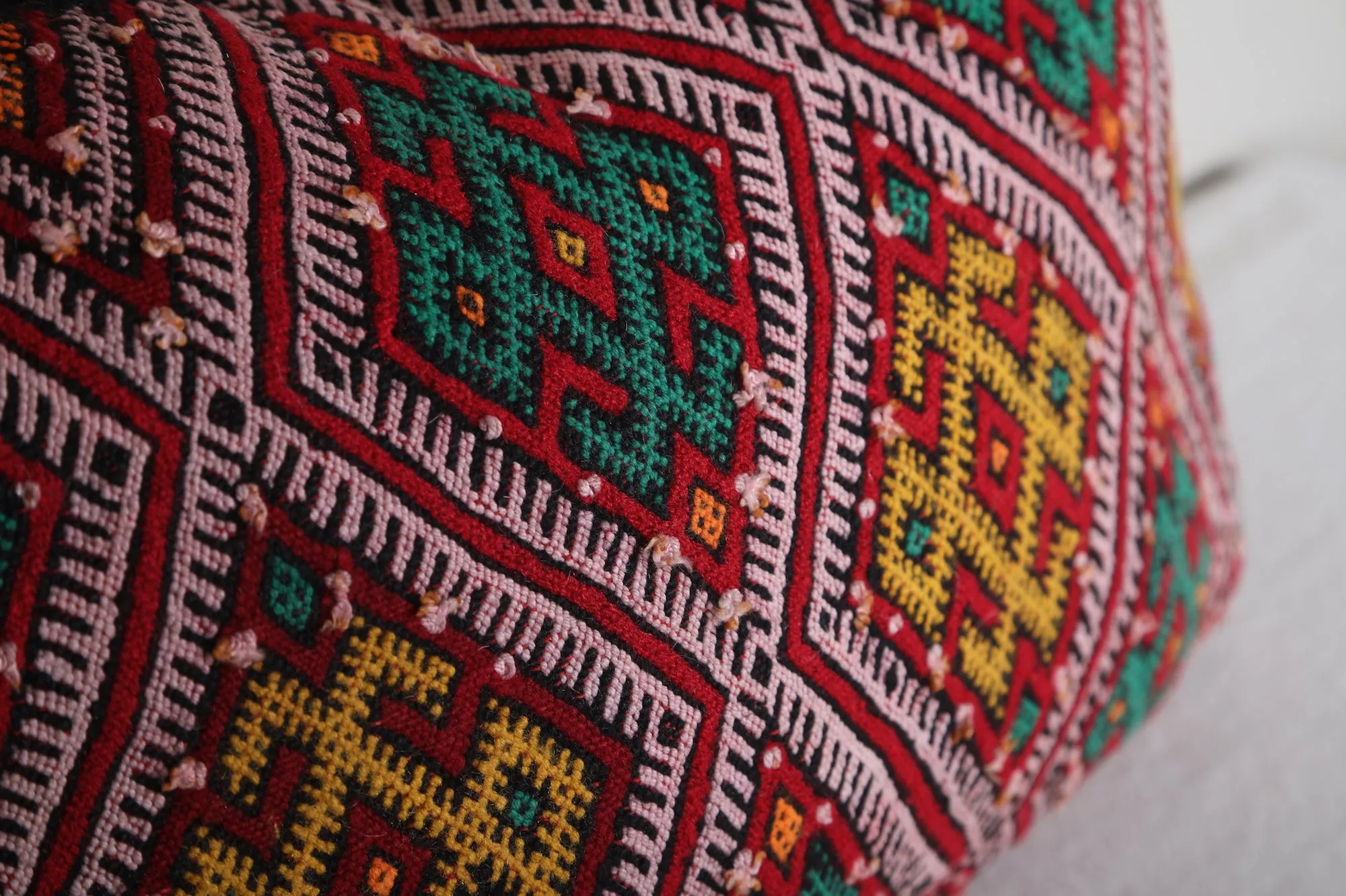 Vintage Moroccan Kilim Pillow 14.9 INCHES X 22.4 INCHES