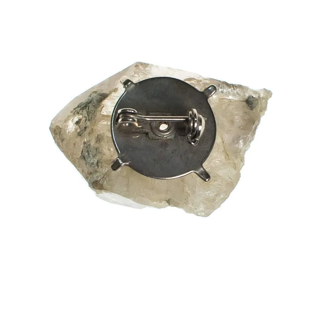 Vintage Natural Quartz Nugget Brooch