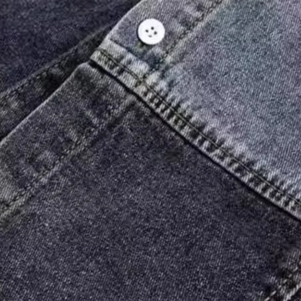 Vintage Panel Denim Short Sleeve Shirt