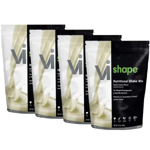ViSalus Vi Shape Nutritional Shake Mix Sweet Cream Flavor | 4 Bags (22oz Each / 96 Total Servings)