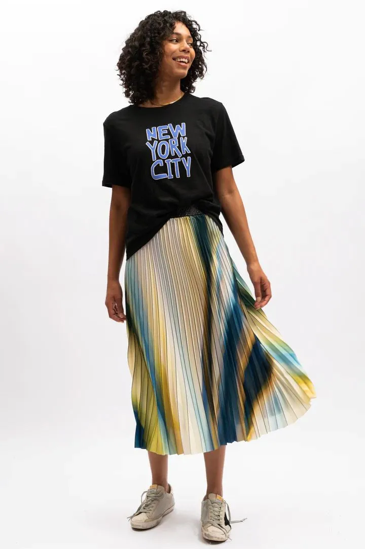 WE ARE THE OTHERS Lilian Pleat Skirt - Azure Multi