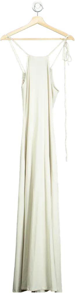 Weekday White Arya Strap Jersey Dress UK S