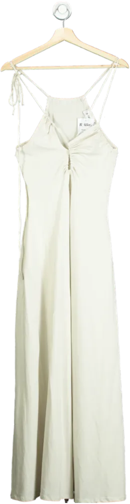 Weekday White Arya Strap Jersey Dress UK S