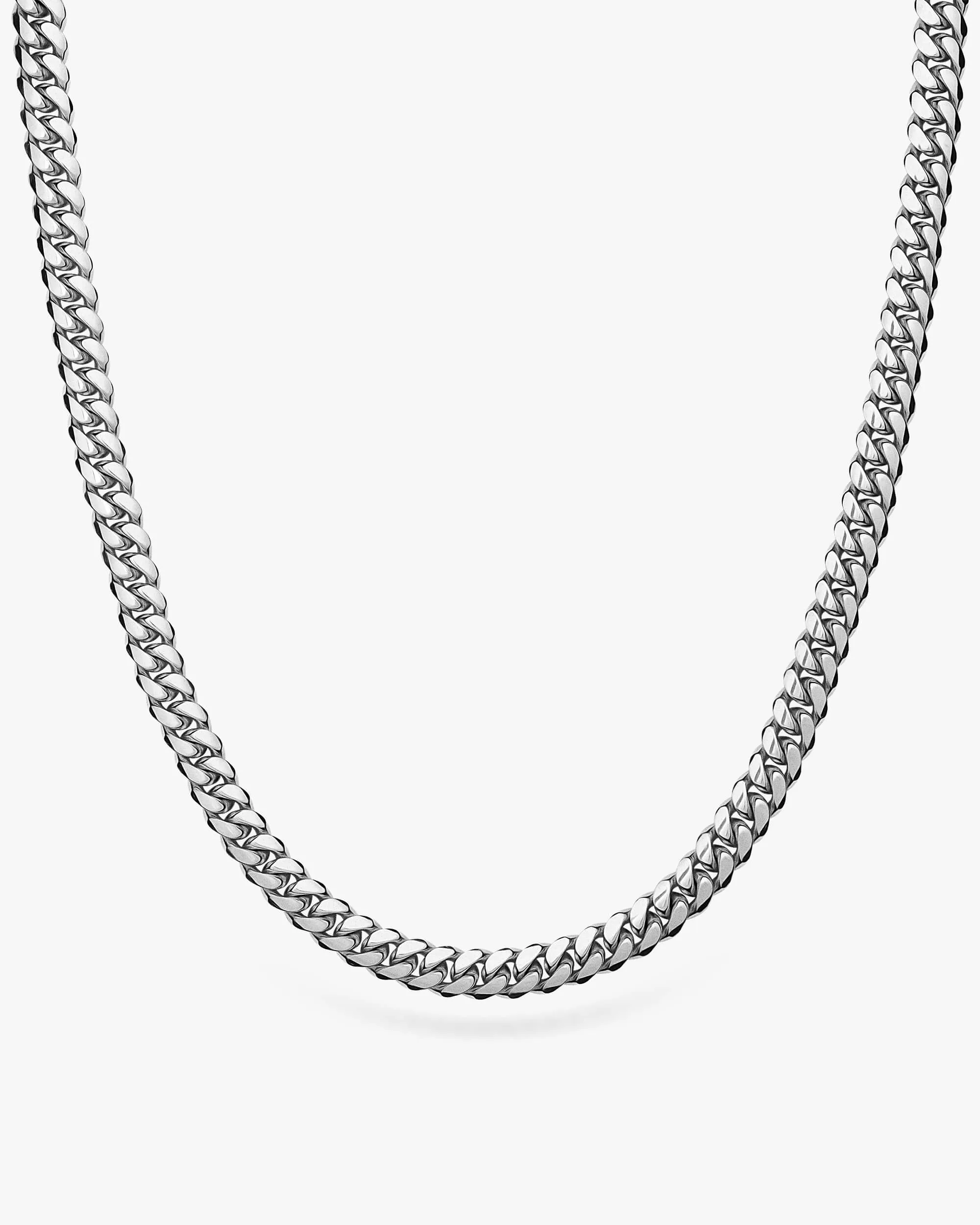 White Gold Cuban Link Chain - 3mm