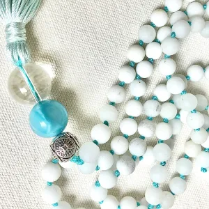 White Jade Mala (Matte finish)