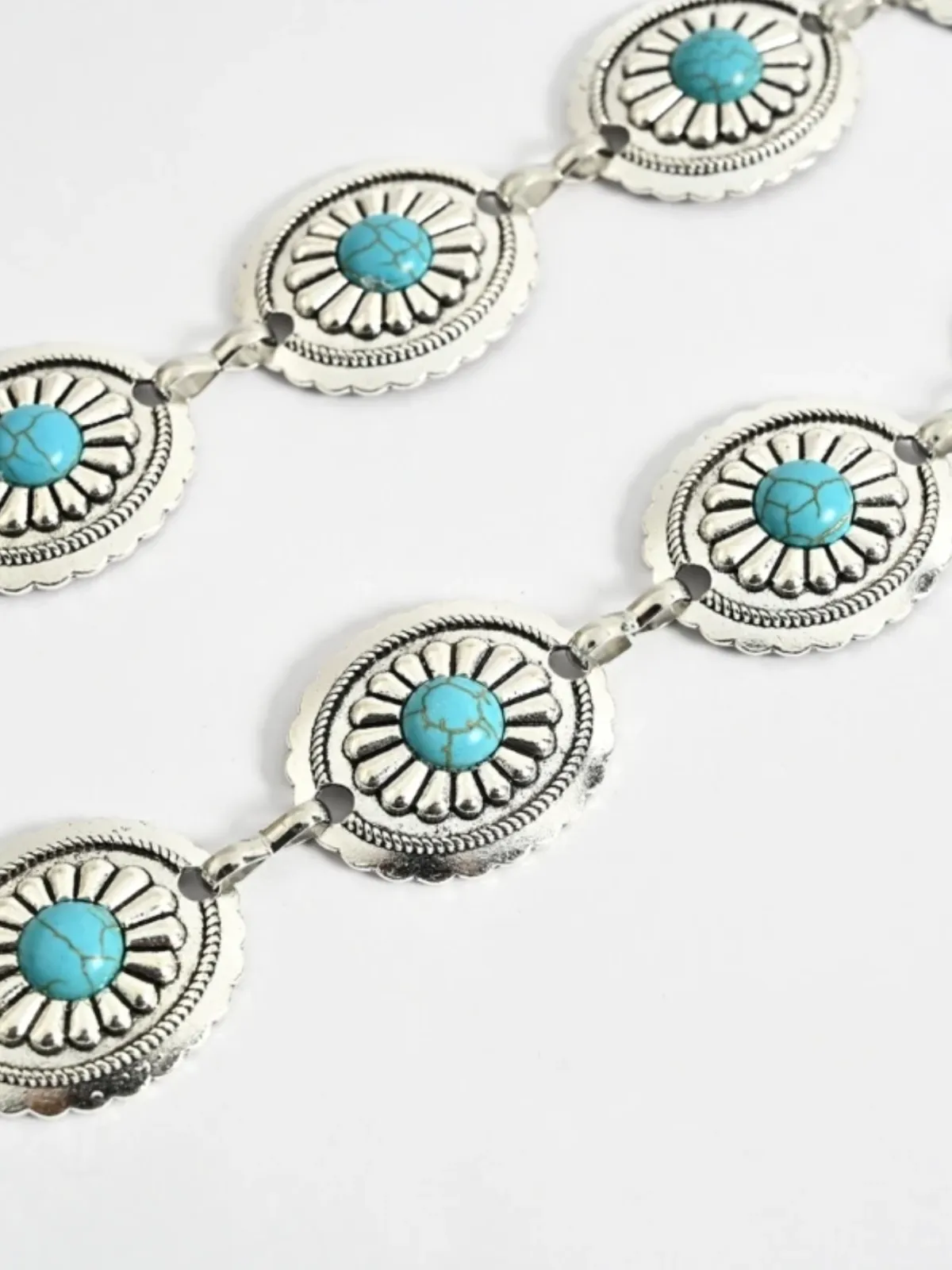 Wild West Wanderer Turquoise Chain Belt