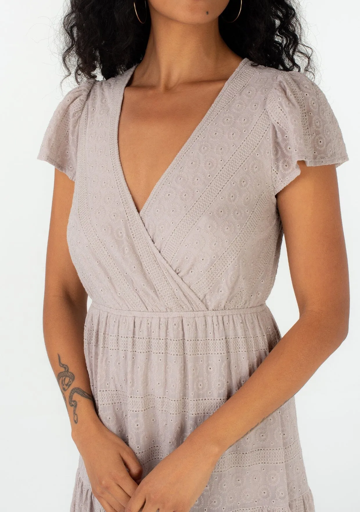 Wilma Eyelet Midi Dress