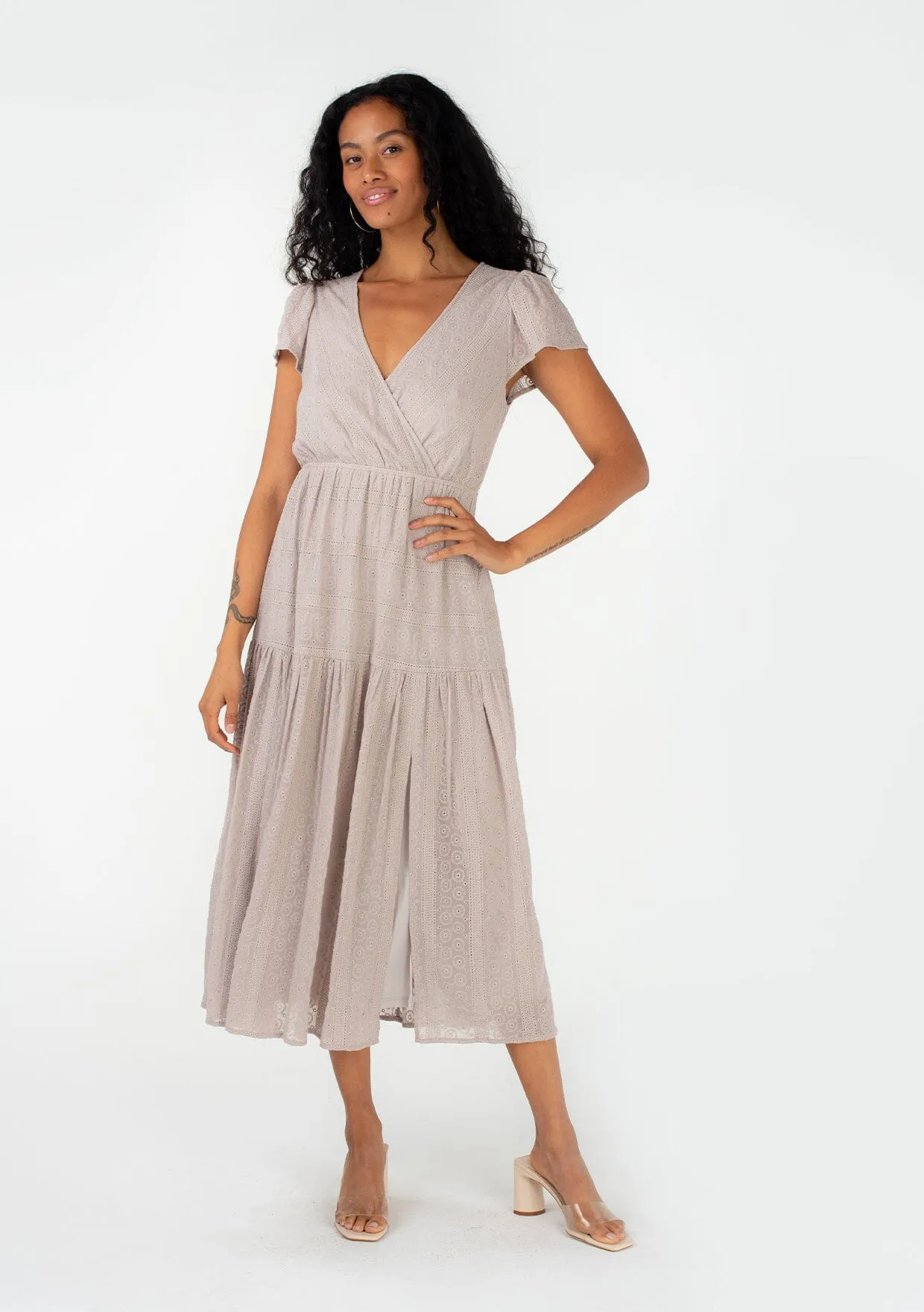 Wilma Eyelet Midi Dress