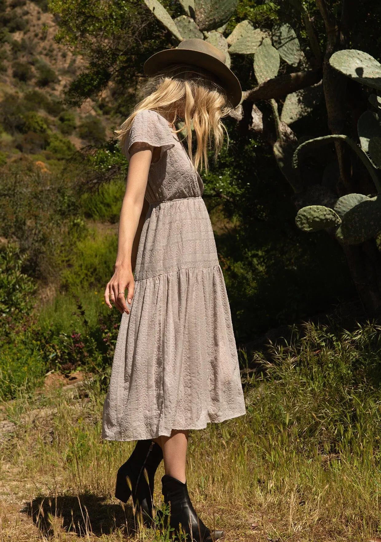 Wilma Eyelet Midi Dress