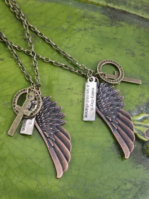 Wish charm necklace