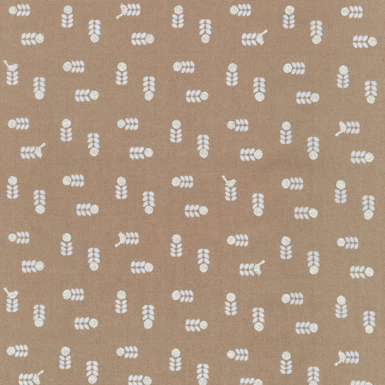 Wishwell: Songbird by Robert Kaufman Fabrics LEAVES/TAUPE