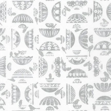 Wishwell: Songbird by Robert Kaufman Fabrics VASES/CLOUD