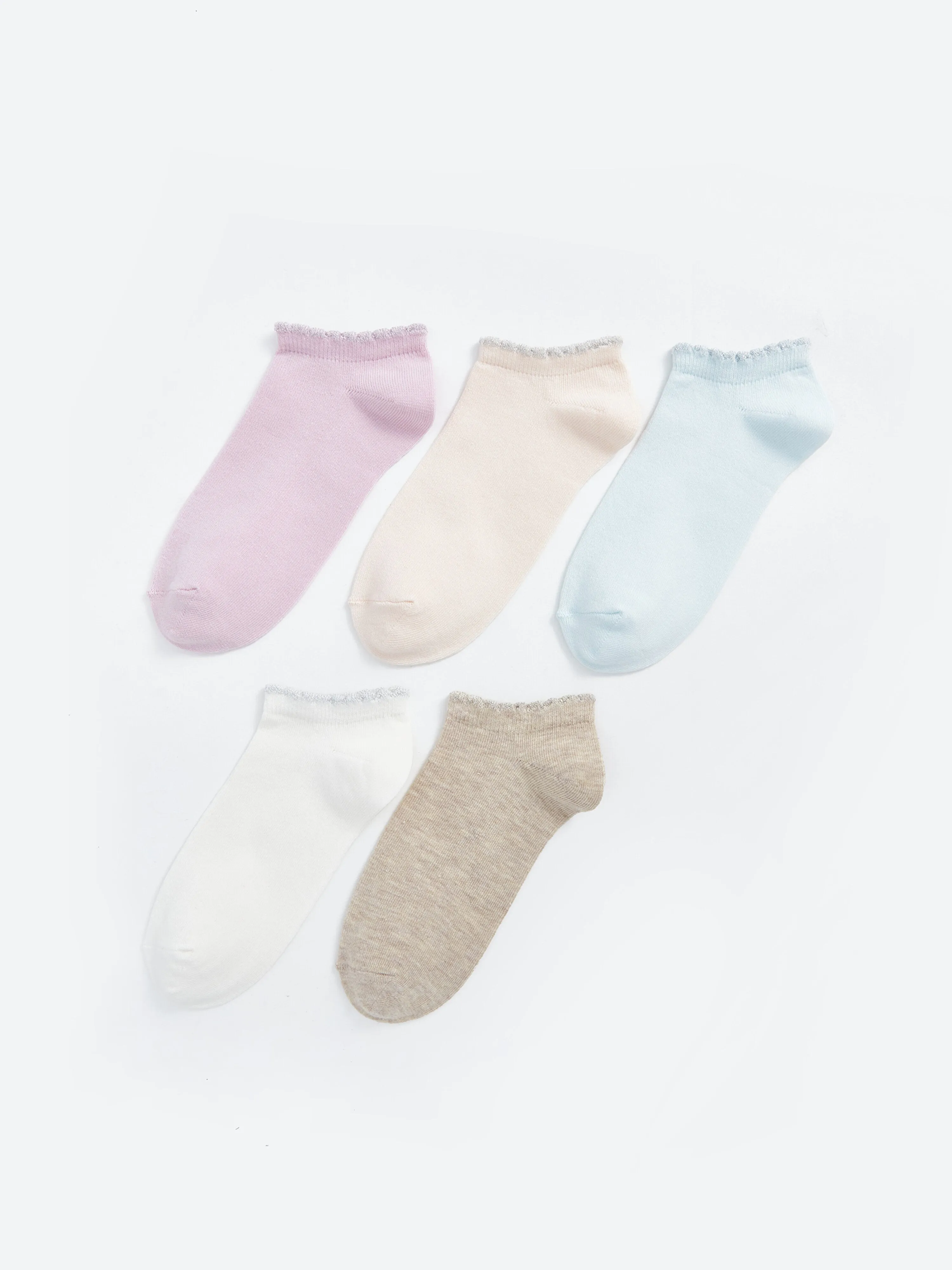 Women Flat Booties Socks 5 Pack