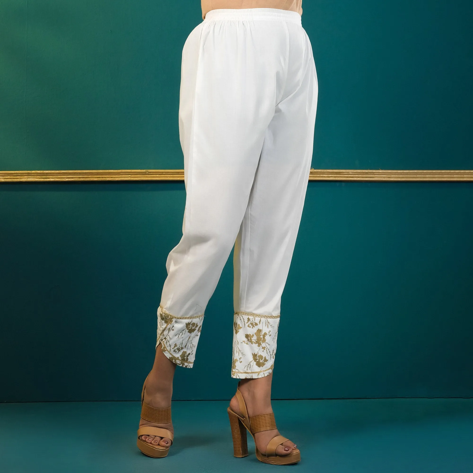Women White Cotton Bottom