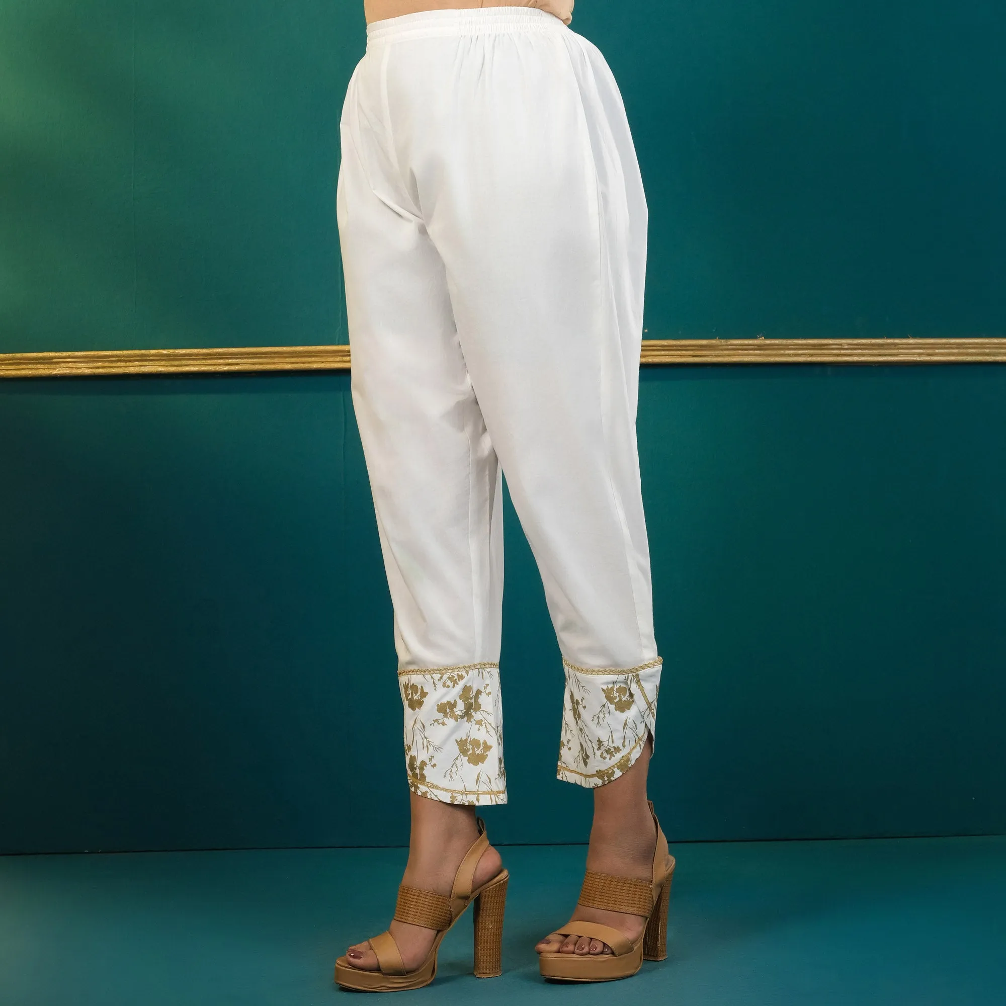 Women White Cotton Bottom