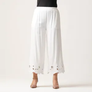 Womens Ethnic Bottom-Off White