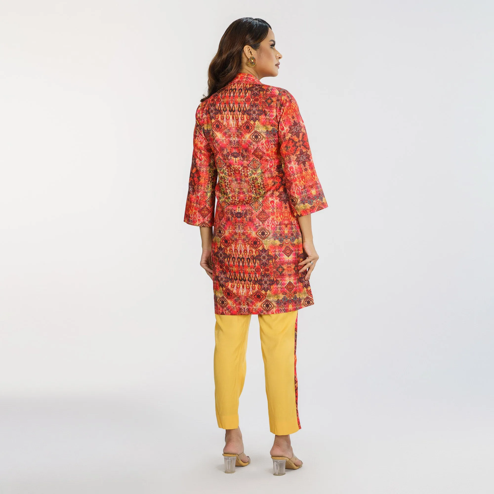 Womens Ethnic Maroon 3-Piece