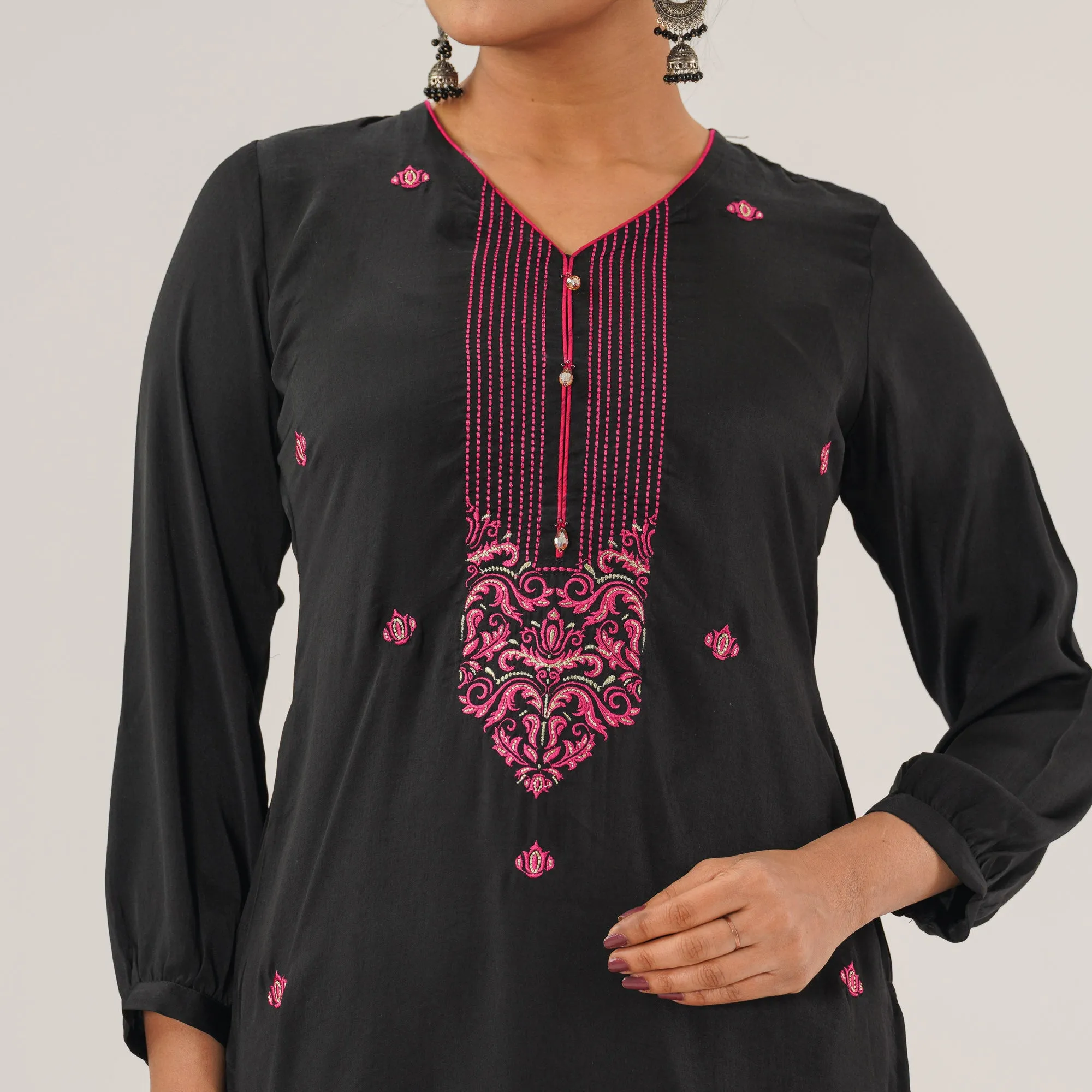 Womens Pink Black Three Piece Set
