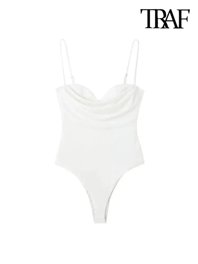 Women’s Sweetheart Neck Bodysuit Draped, Backless
