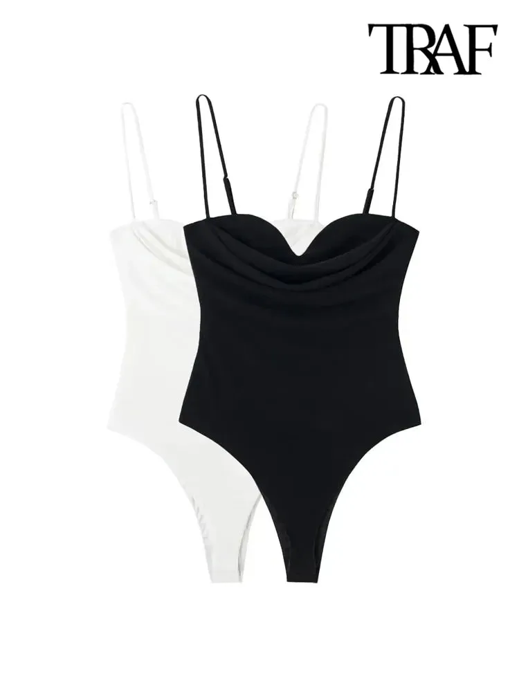 Women’s Sweetheart Neck Bodysuit Draped, Backless