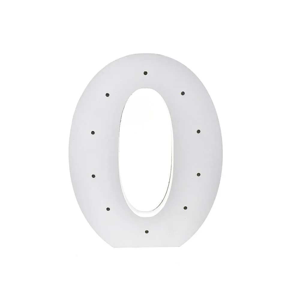 Wooden Standing LED Numbers, 11-1/2-inch, White